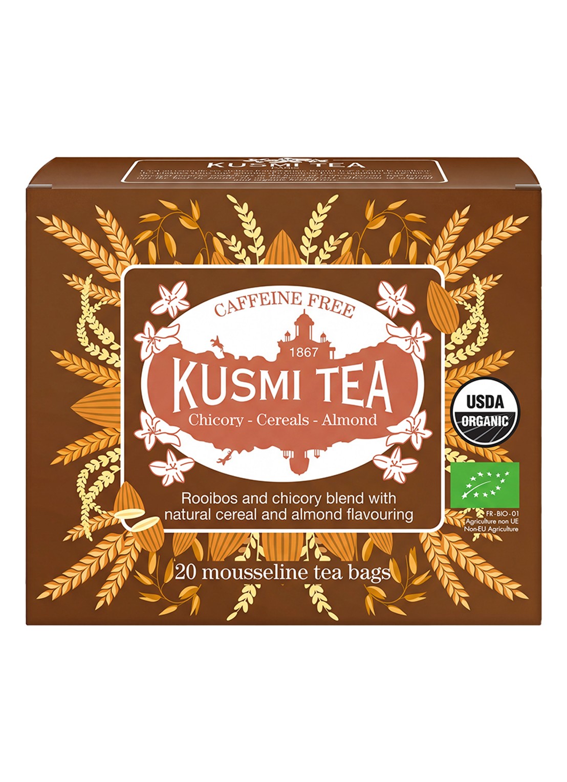 Kusmi Tea Chicory theezakjes 20 stuks - voorkant 2 beige