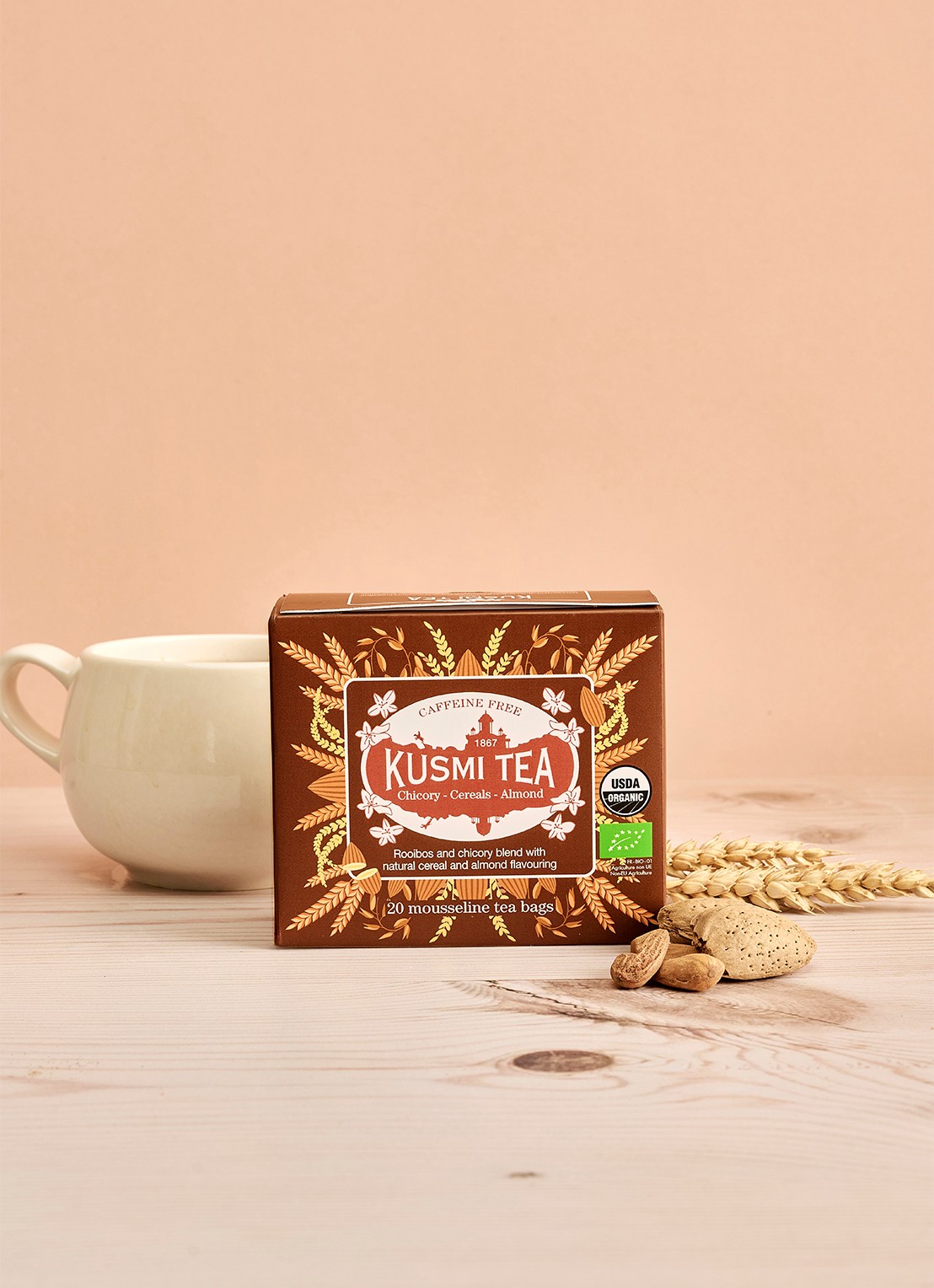 Kusmi Tea Chicory theezakjes 20 stuks - voorkant 3 beige