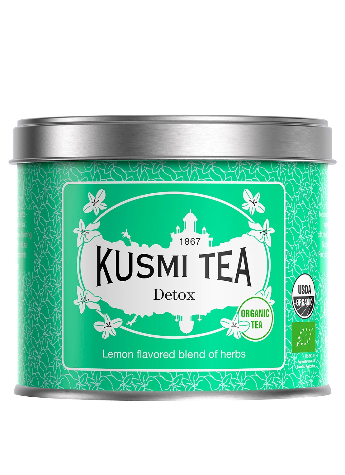 Kusmi Tea Detox losse thee 90 gram - voorkant turquoise