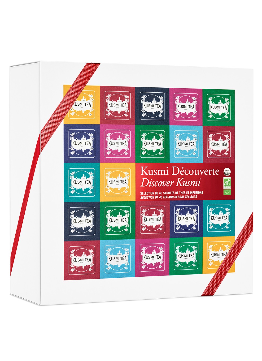 Kusmi Tea Discover Kusmi Gift theeset 45 stuks - voorkant wit