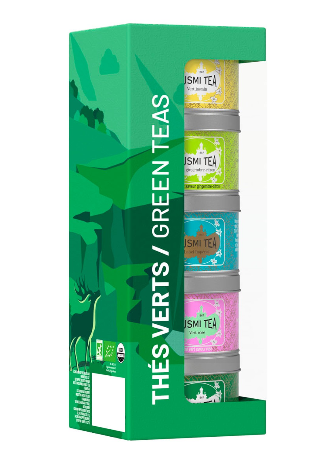 Kusmi Tea Green Teas theeset met losse thee 5 x 25 gram - voorkant 4 undefined