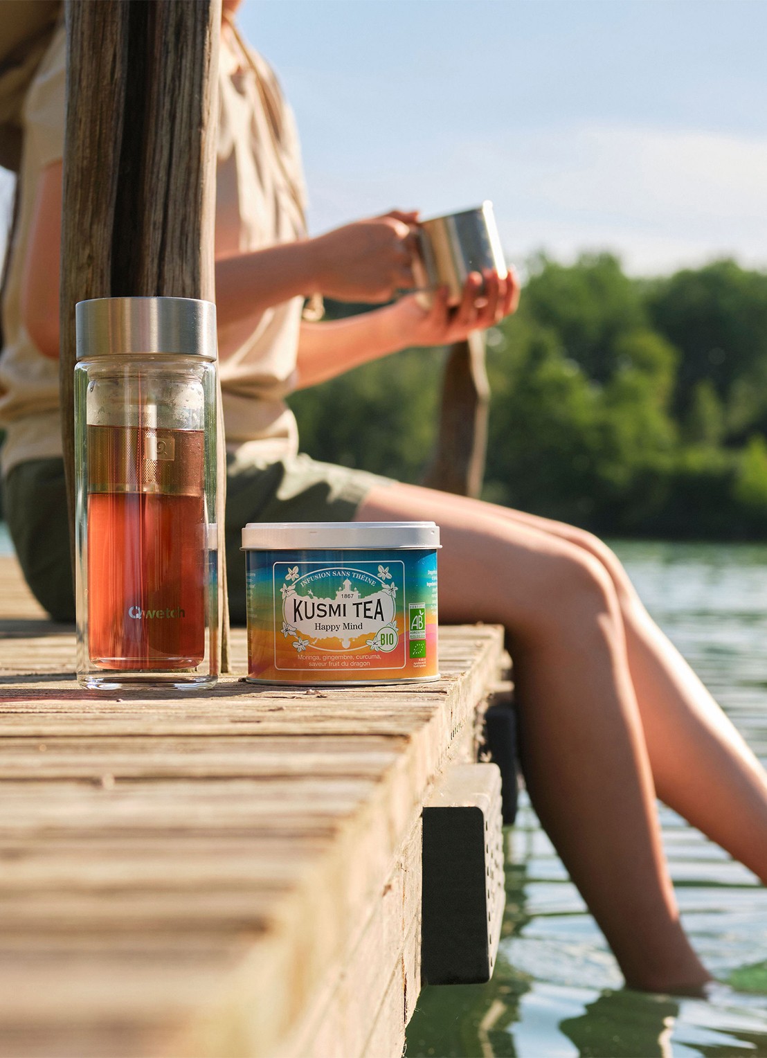 Kusmi Tea Happy Mind losse thee 100 gram - detail 2 geel
