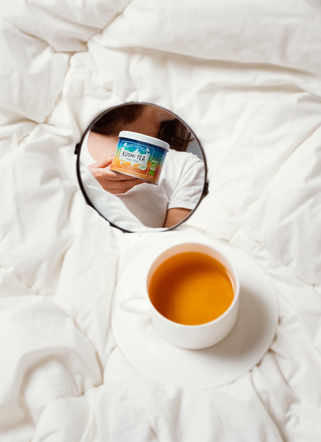 Kusmi Tea Happy Mind losse thee 100 gram - detail 3 geel