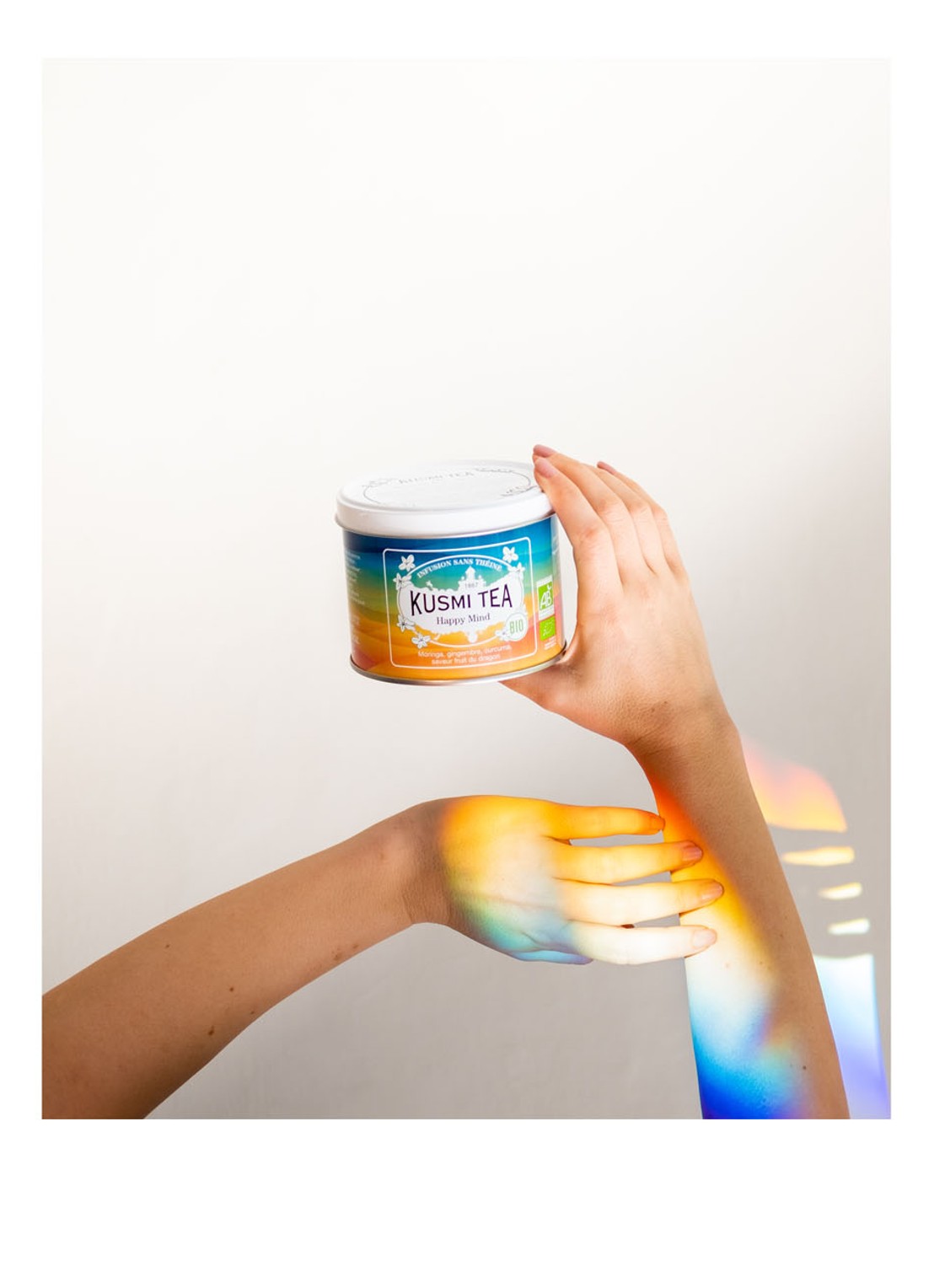 Kusmi Tea Happy Mind losse thee 100 gram - detail 4 geel
