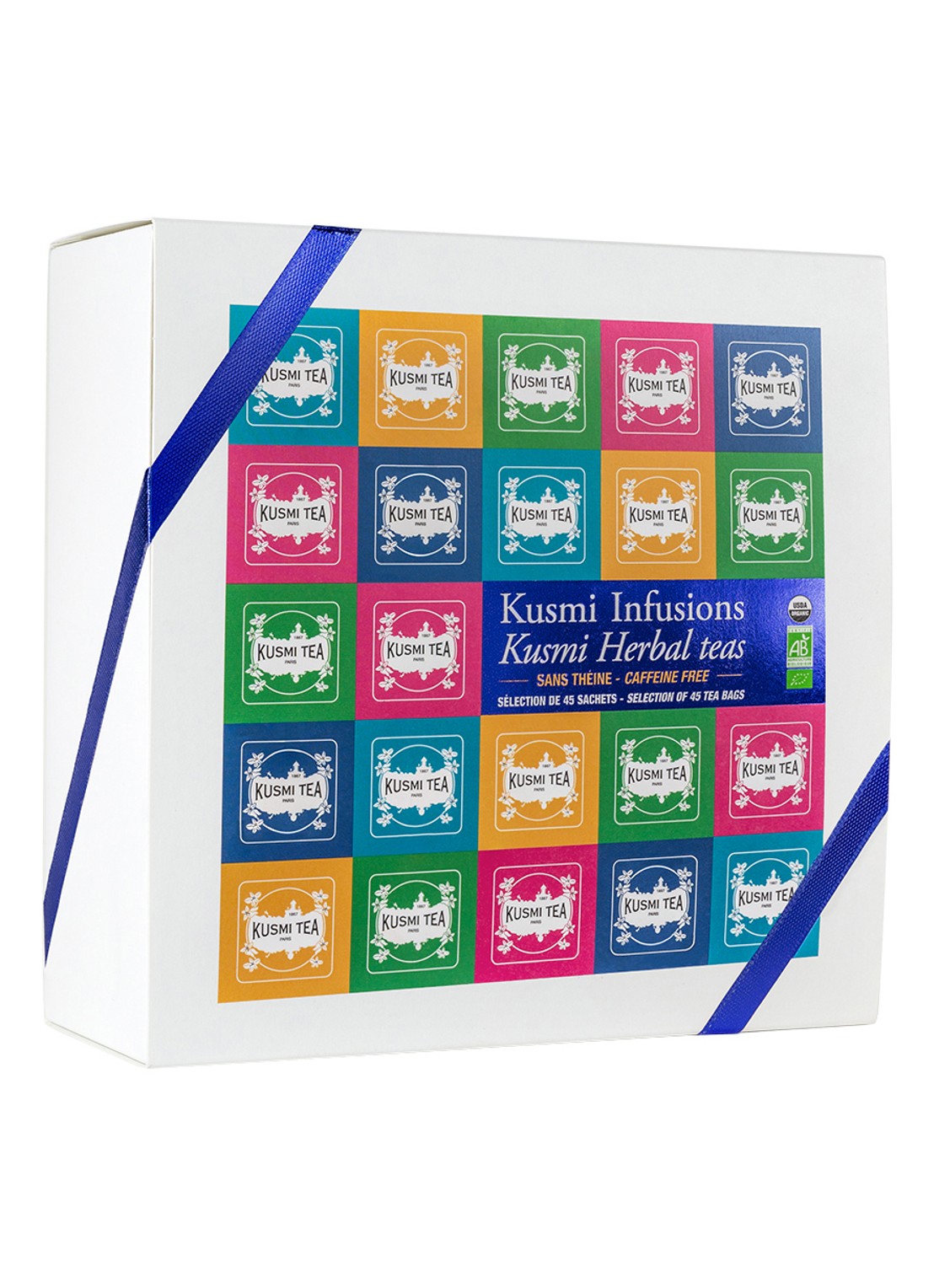 Kusmi Tea Herbal Teas Gift theeset 45 stuks - voorkant wit
