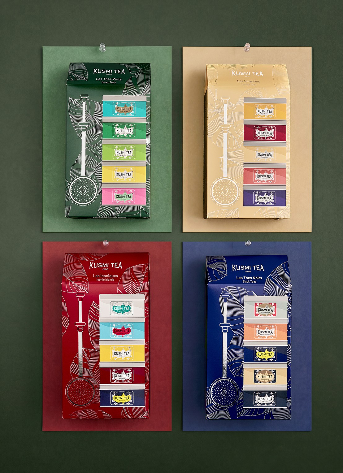 Kusmi Tea Herbal Teas losse thee met thee-infuser 6-delig in giftbox - detail 4 beige