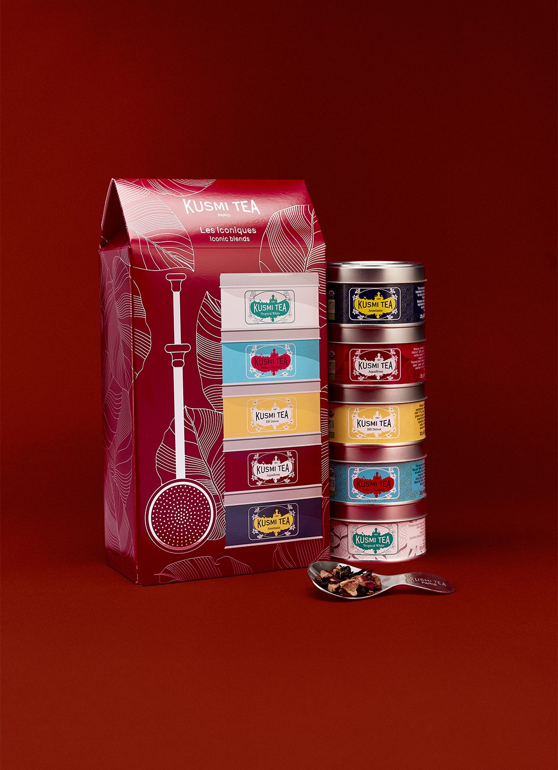 Kusmi Tea Iconics losse thee met thee-infuser - giftset - detail 3 beige