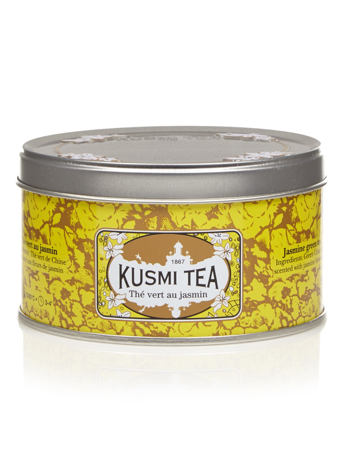 Kusmi Tea Jasmine Green losse thee 125 gram - voorkant geel