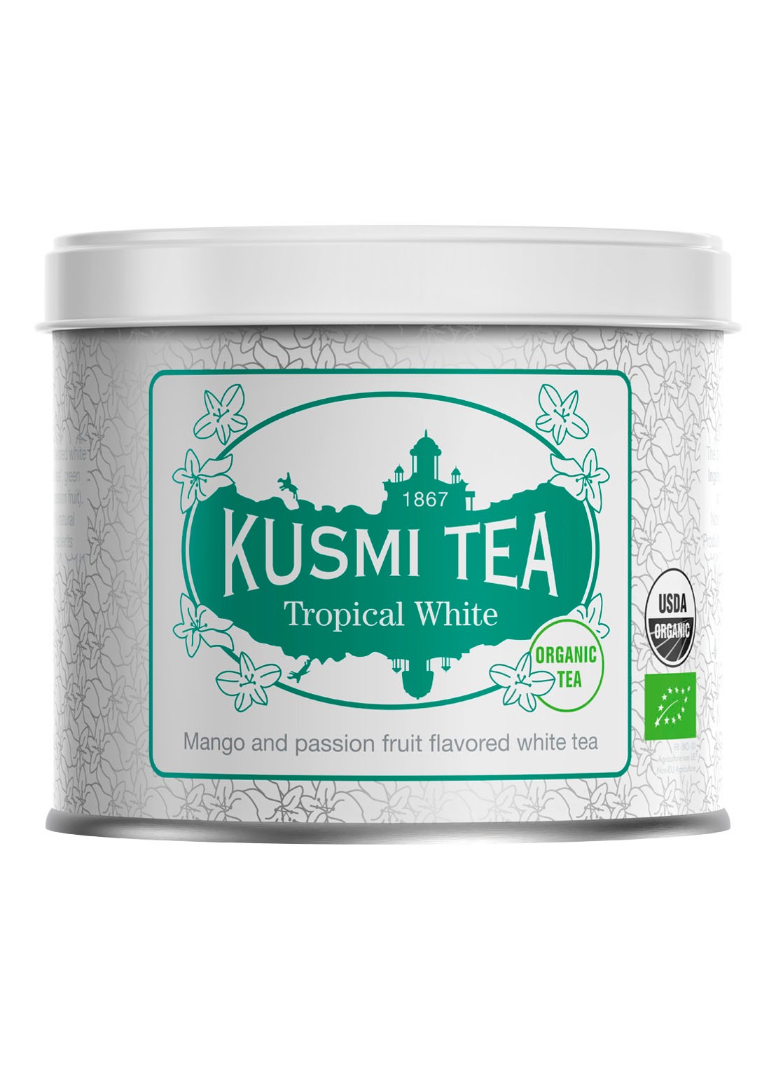 Kusmi Tea Tropical White losse thee 90 gram - voorkant wit