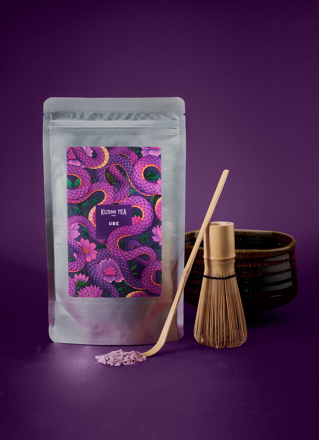 Kusmi Tea Ube doypack 100 gram - voorkant 3 beige