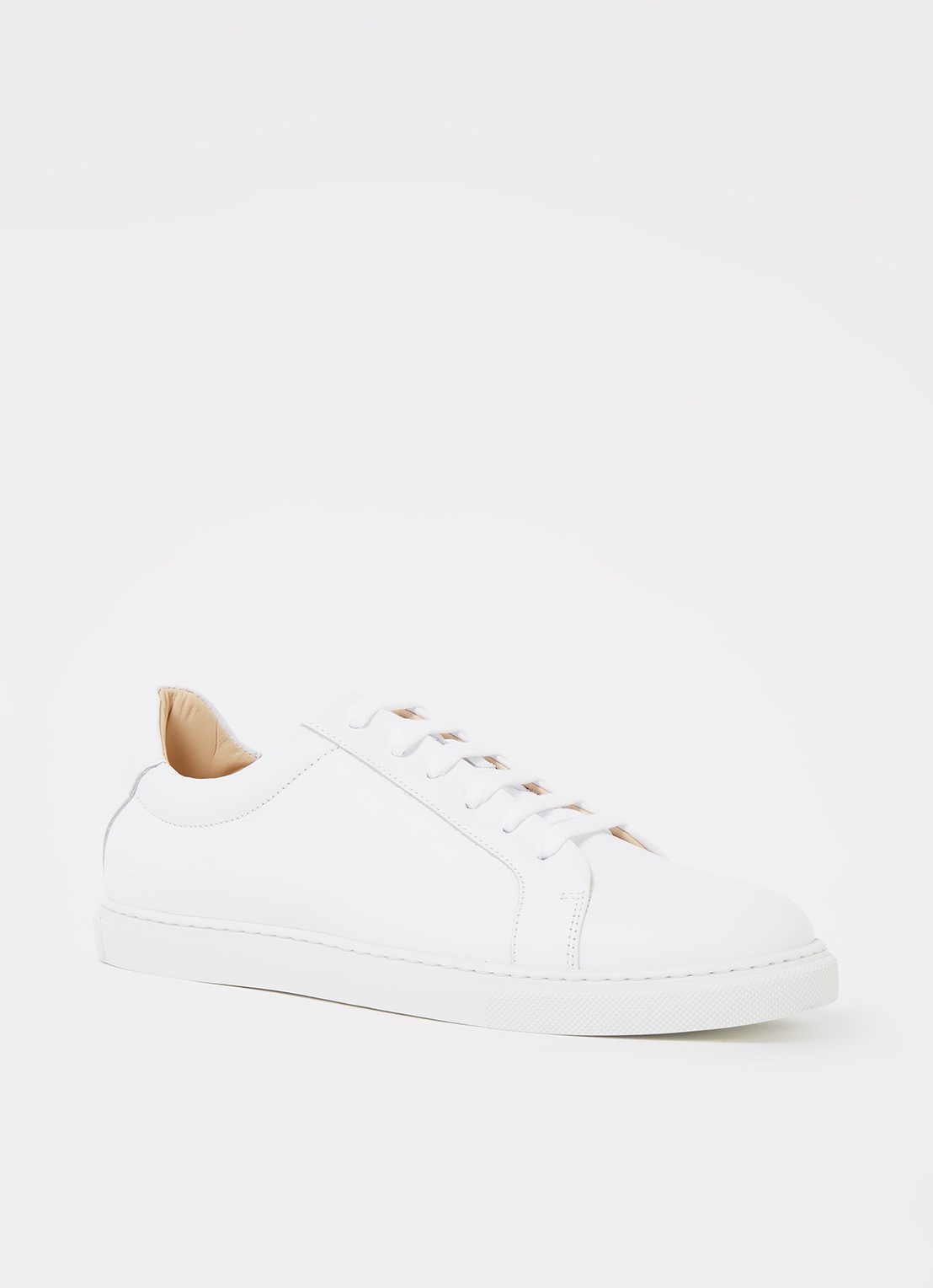 L.K.Bennett Jack sneaker van leer - voorkant wit