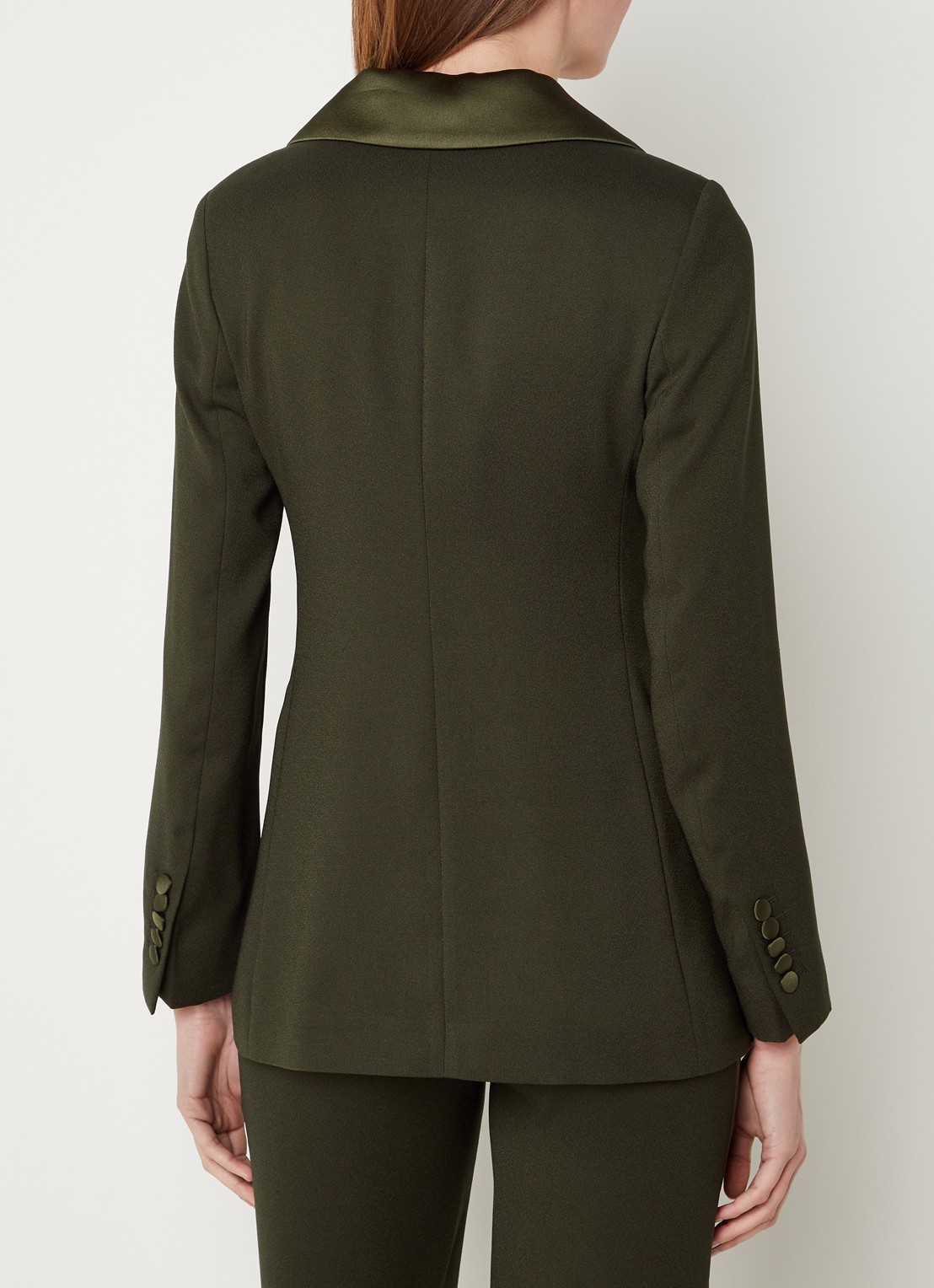 L.K.Bennett JK JAGGER SATIN CREPE - achterkant 4 legergroen