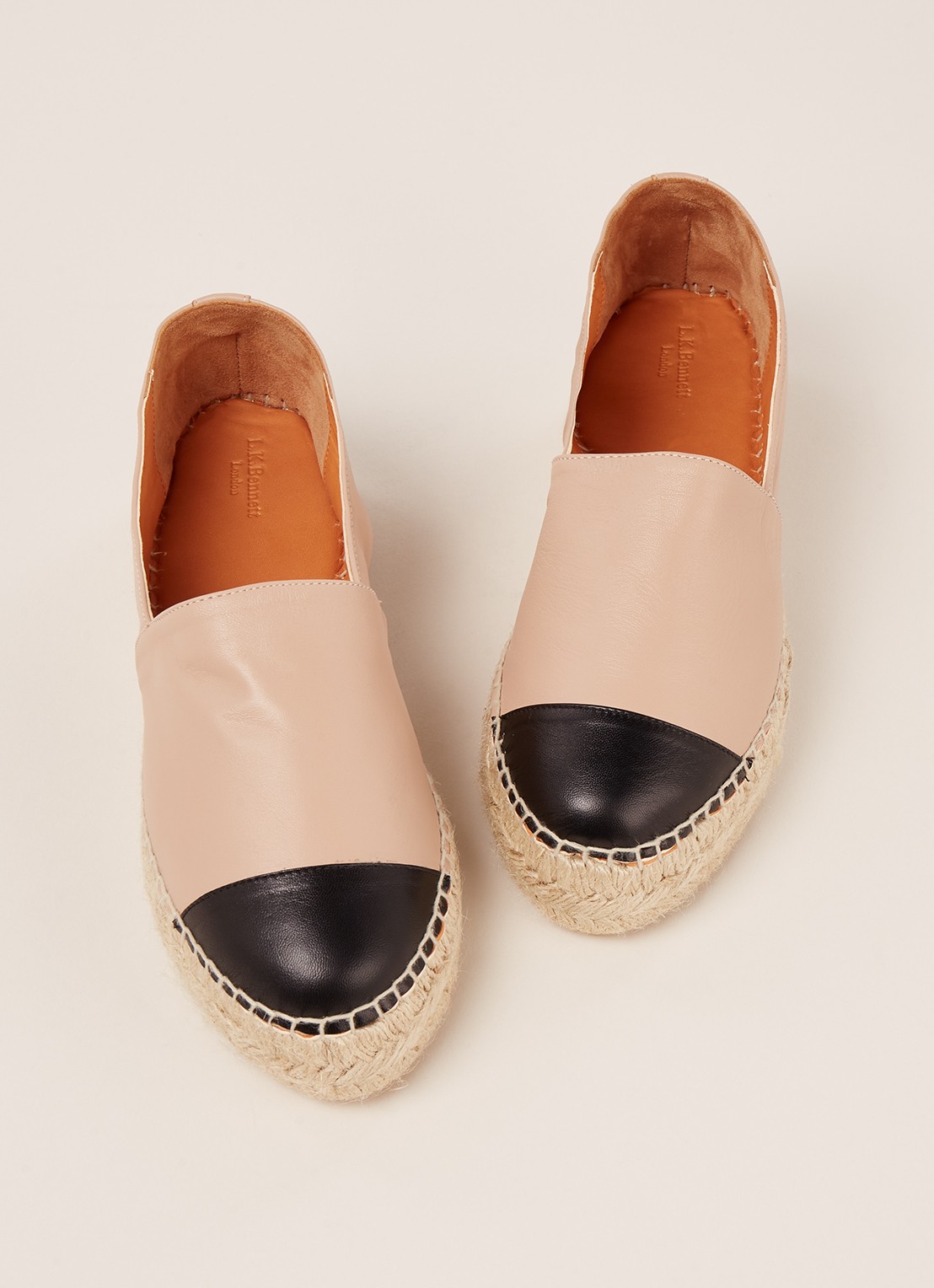 L.K.Bennett Talia espadrille van leer - detail 3 beige