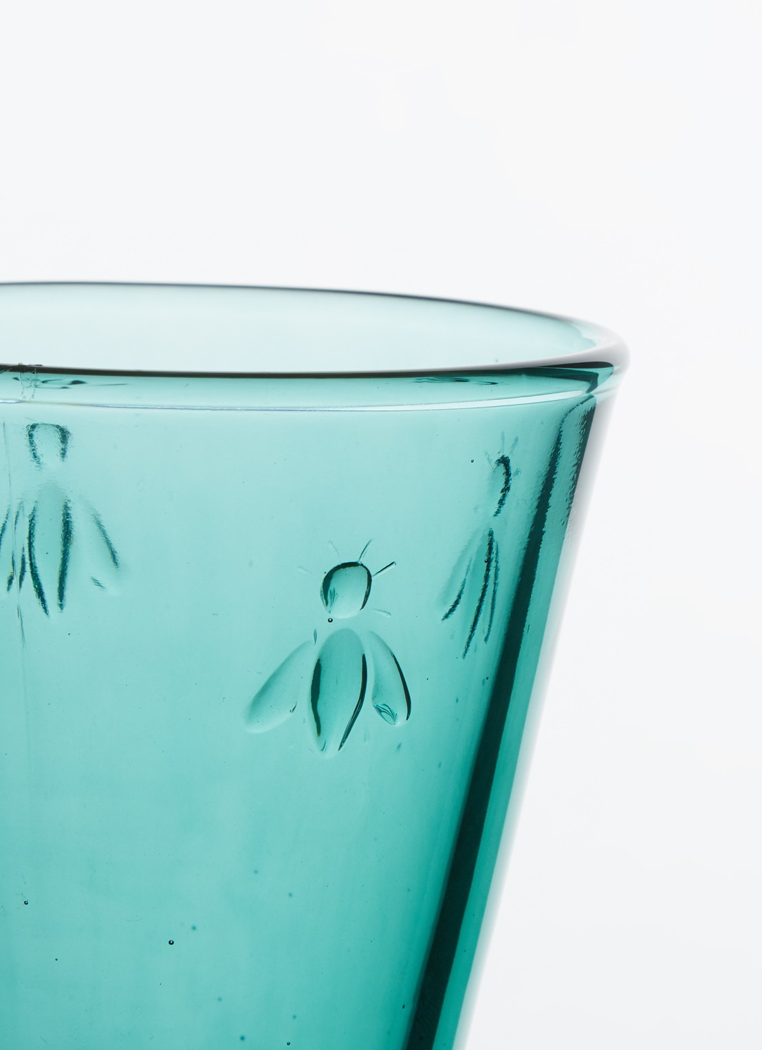 La Rochère Bee waterglas 24 cl - voorkant 2 turquoise