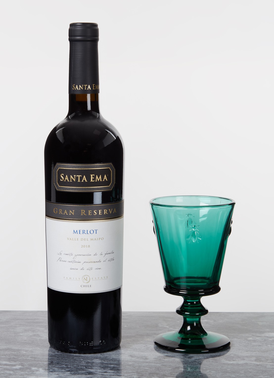 La Rochère Bee wijnglas 24 cl - voorkant 2 groen