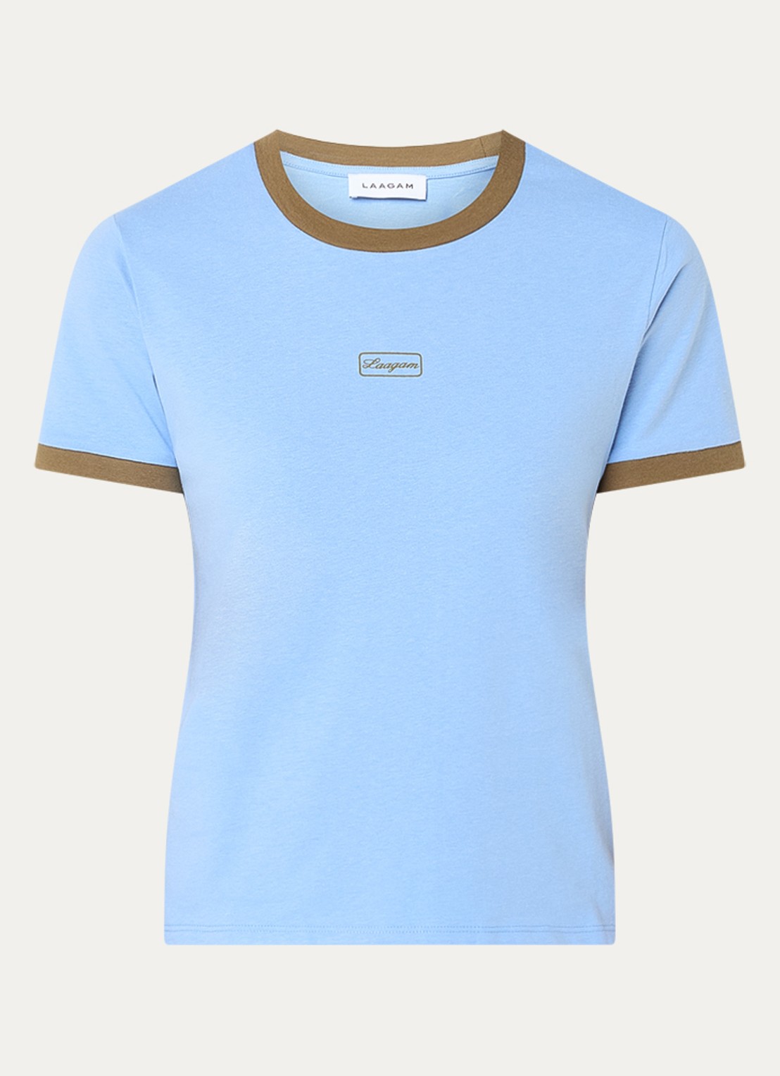 Laagam Hera T-shirt met logo - voorkant 2 blauw
