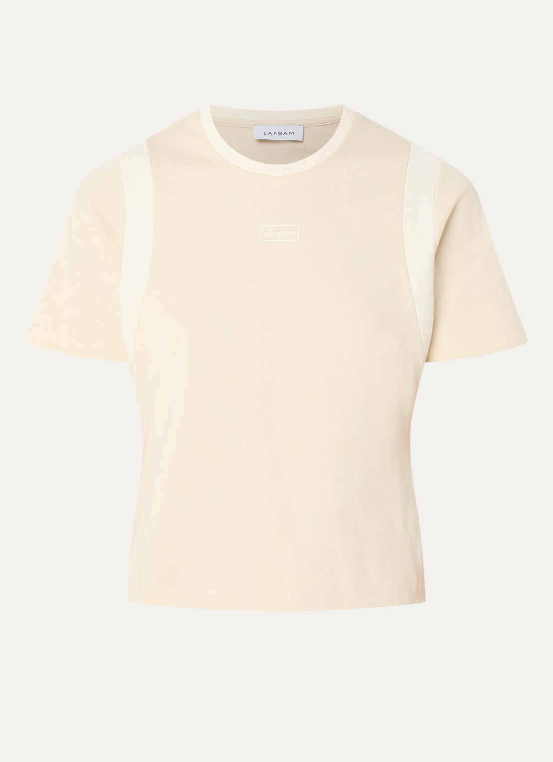 Laagam Lumea T-shirt met logo - voorkant ivoor