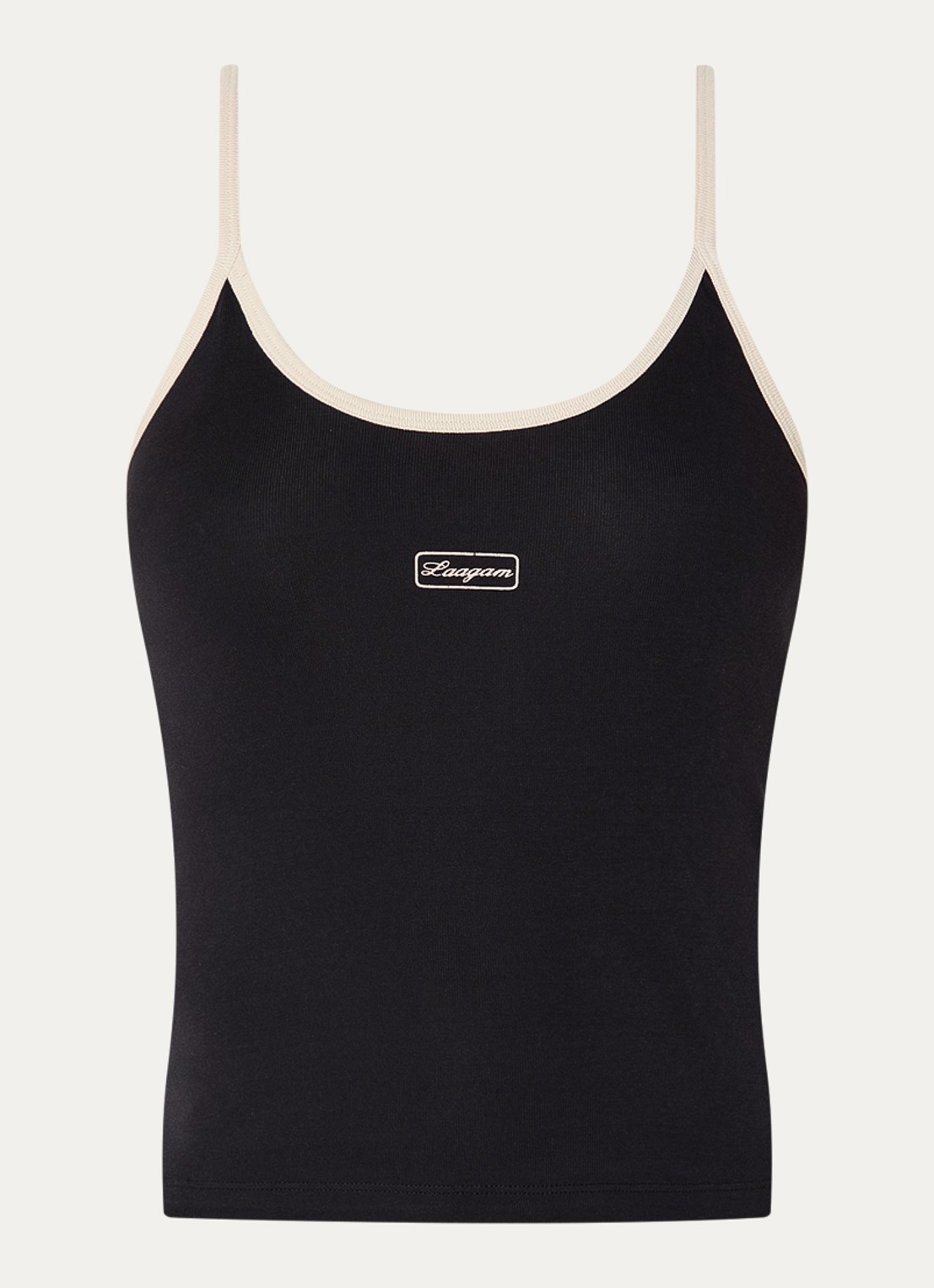 Laagam Memfis tanktop met logo - voorkant zwart