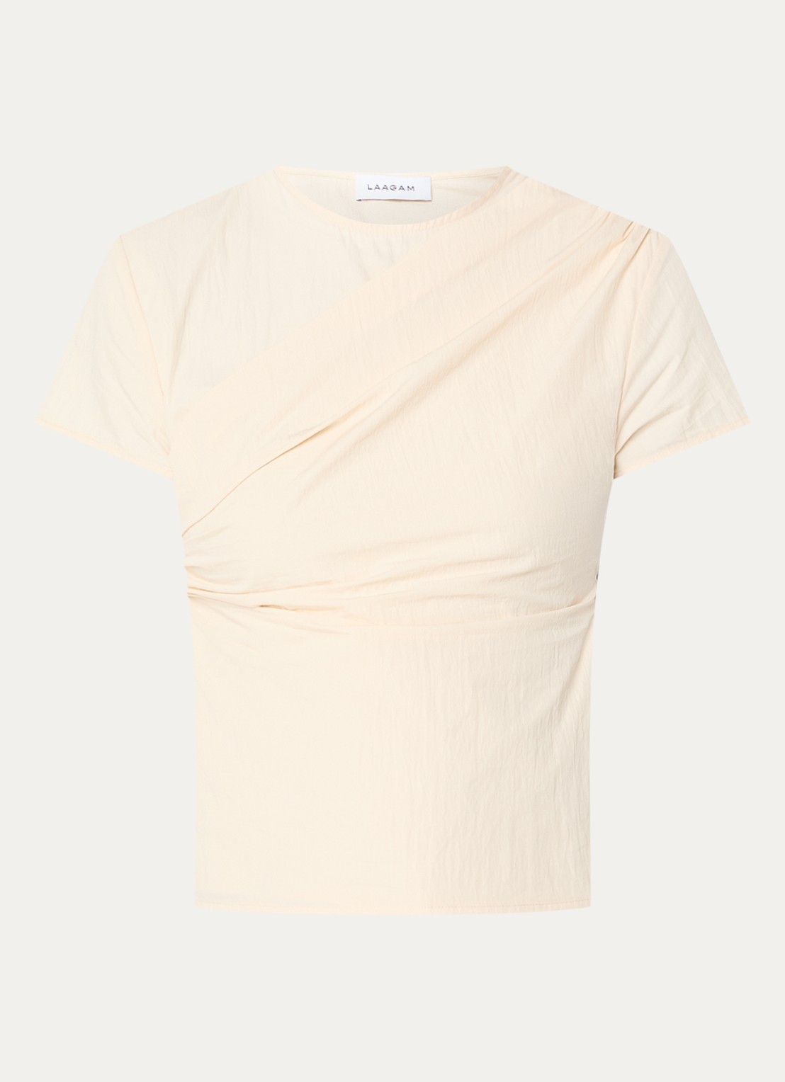 Laagam Raven top met cut-out detail - voorkant ivoor
