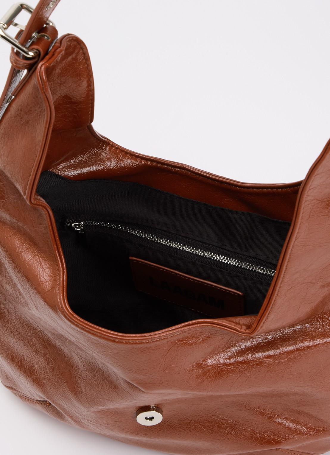 Laagam Vixen schoudertas met verstelbare schouderband - detail 3 bruin