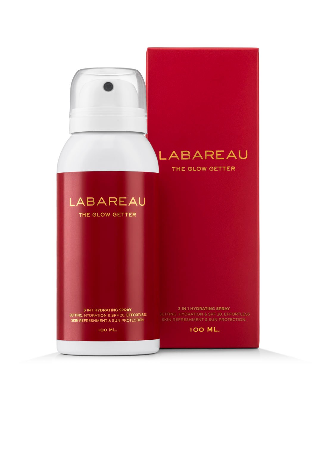 LABAREAU The Glow Getter - zonnebrand spray voor het gezicht SPF 20 - voorkant undefined