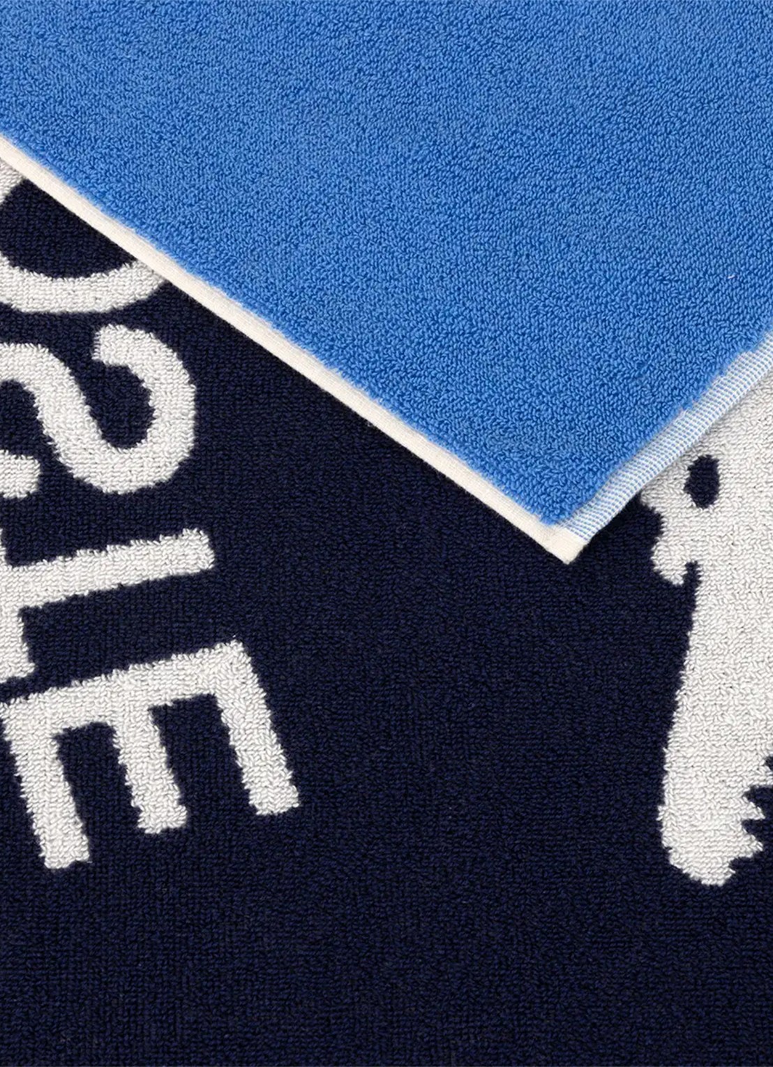 Lacoste Badlaken met logoprint 160 x 90 cm - achterkant donkerblauw