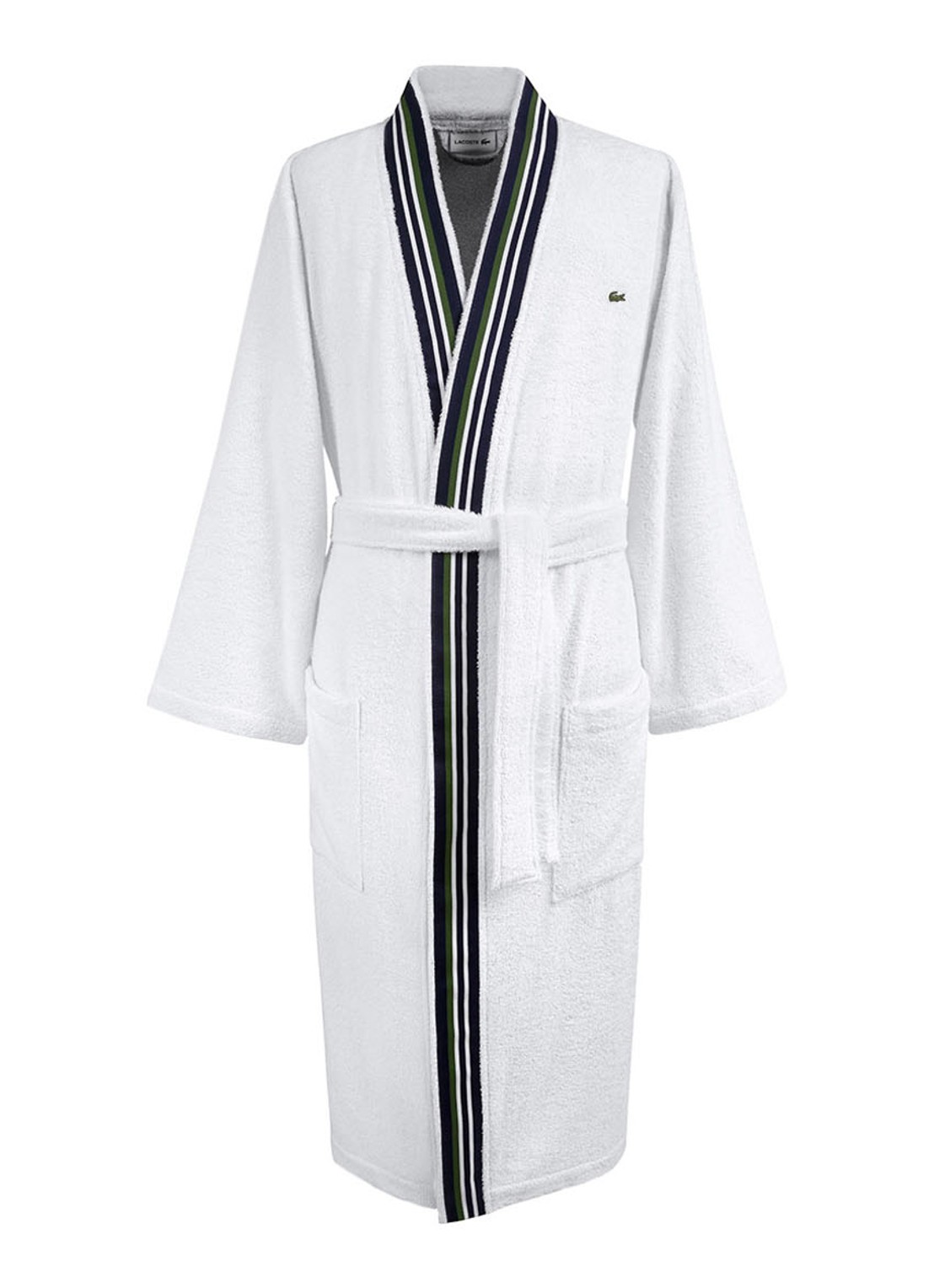 Lacoste Club badjas van  katoen - voorkant wit