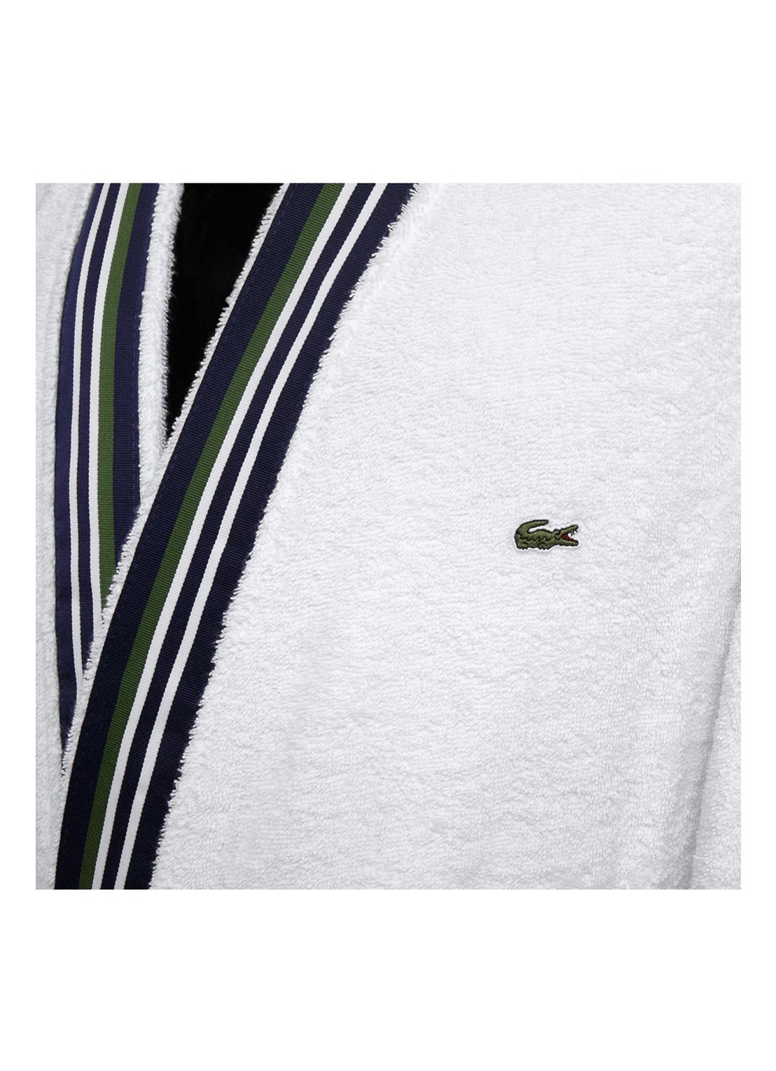 Lacoste Club badjas van  katoen - voorkant 2 wit