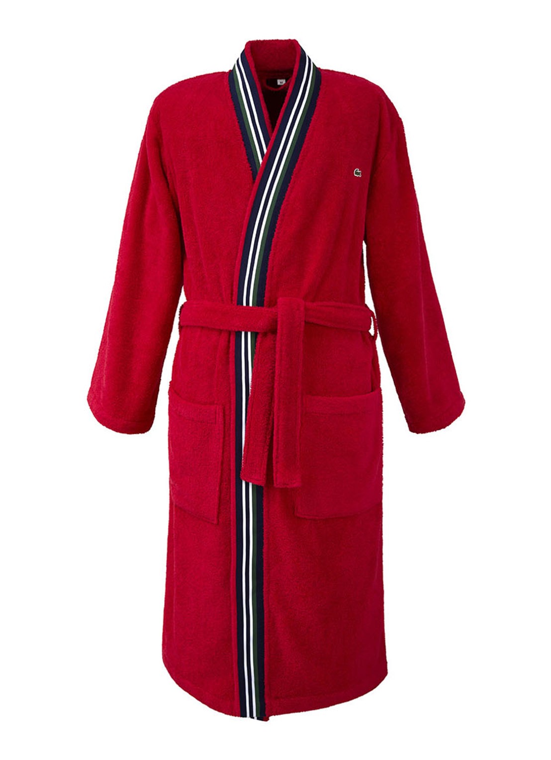 Lacoste Club badjas van  katoen - voorkant 5 steenrood