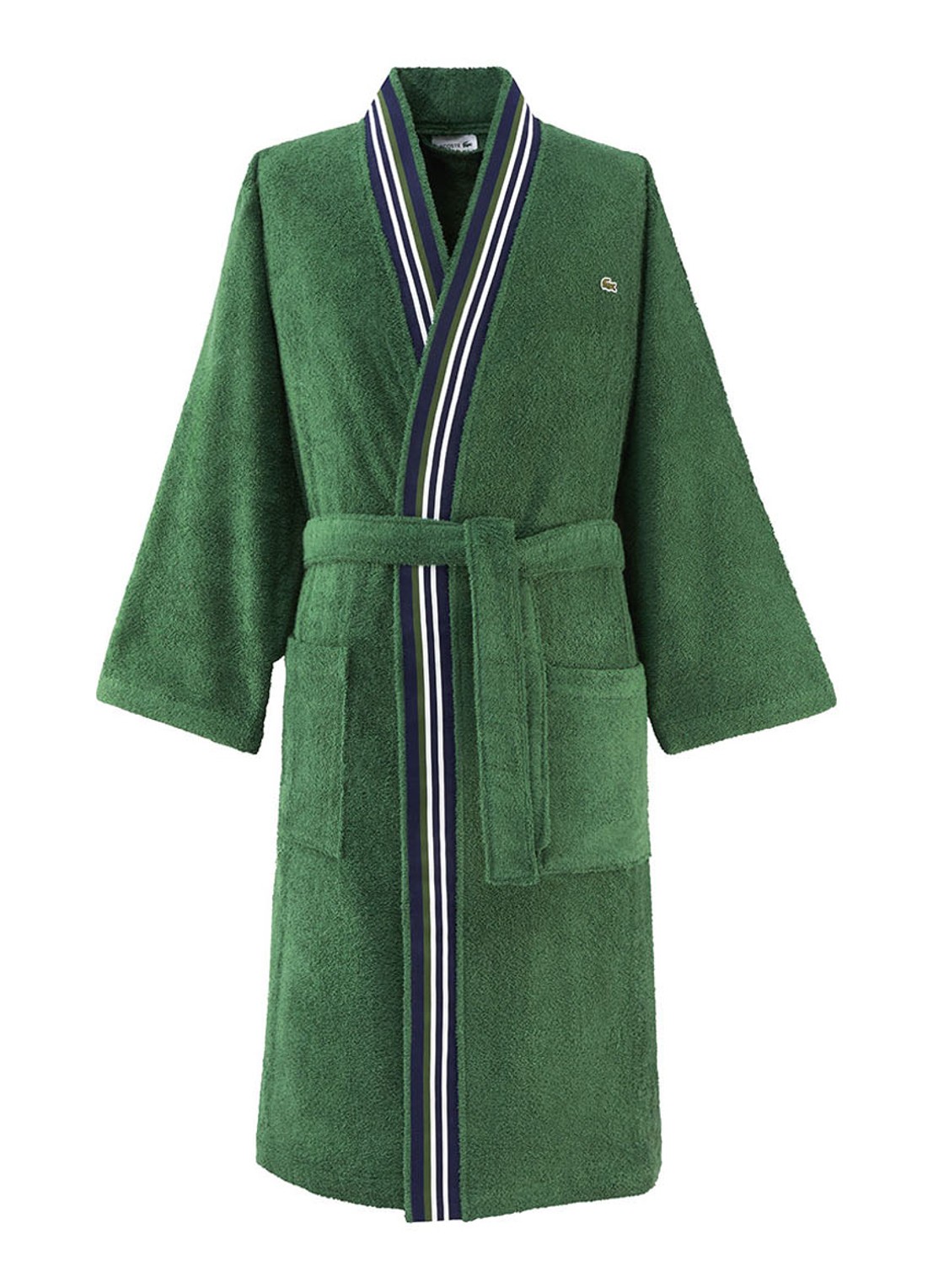 Lacoste Club badjas van  katoen - voorkant groen