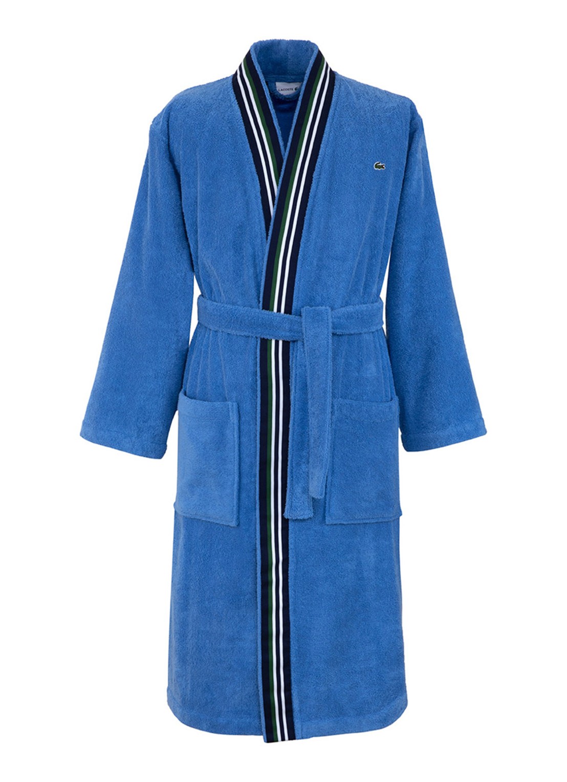 Lacoste Club badjas van  katoen - voorkant blauw