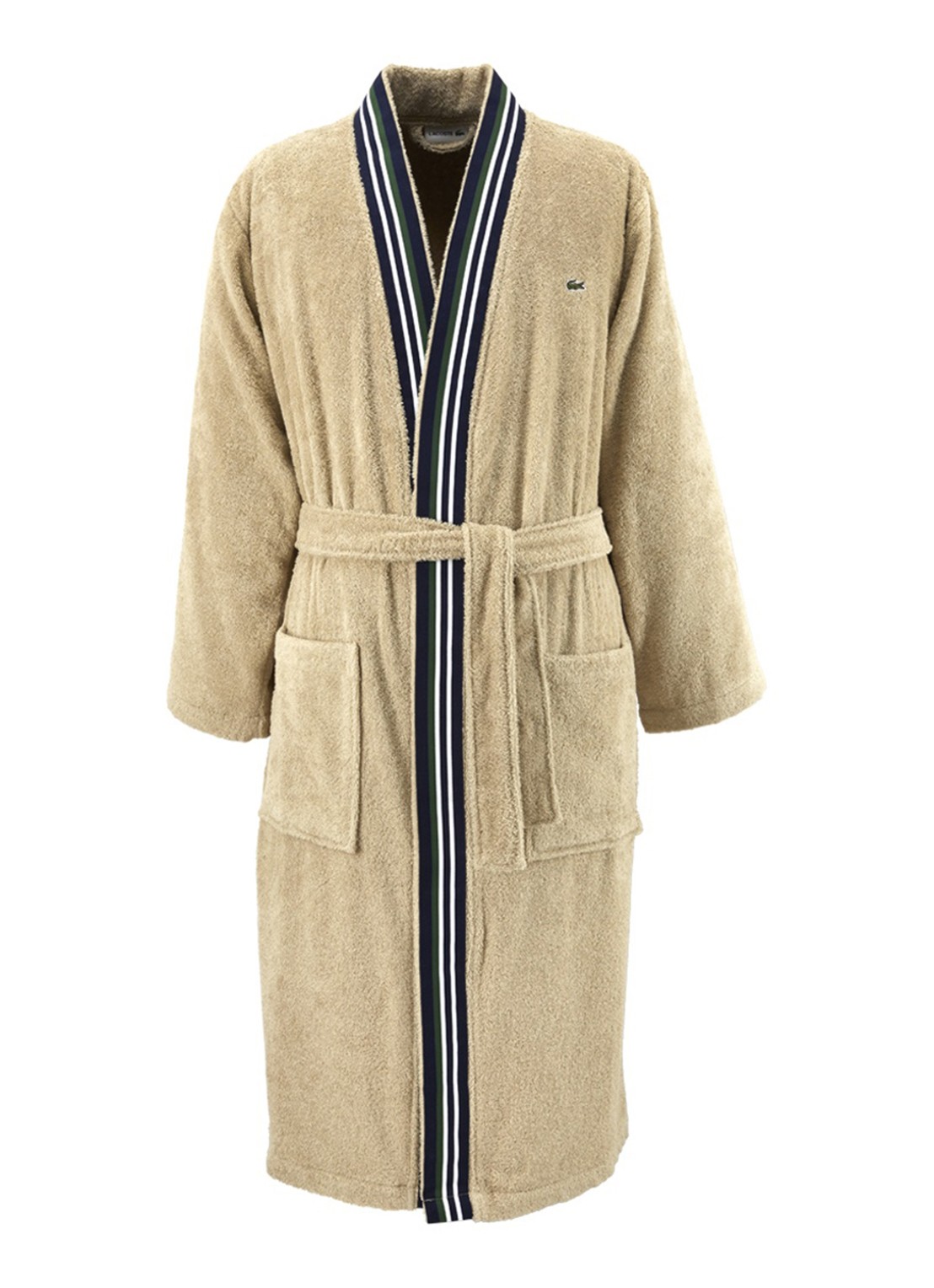 Lacoste Club badjas van  katoen - voorkant 3 bruin