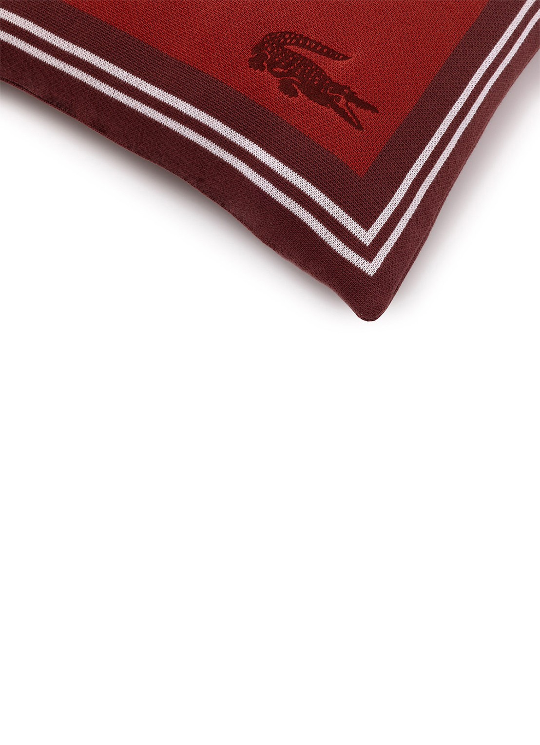 Lacoste Frame sierkussenhoes 45 x 45 cm - voorkant 2 donkerrood