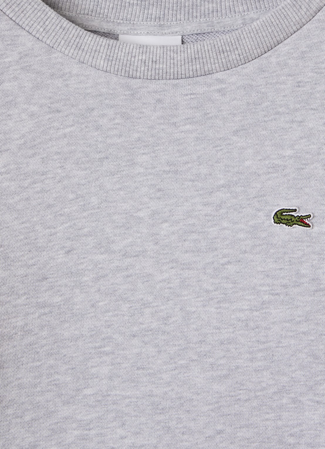 Lacoste French Terry sweater met logo - detail 3 grijsmele