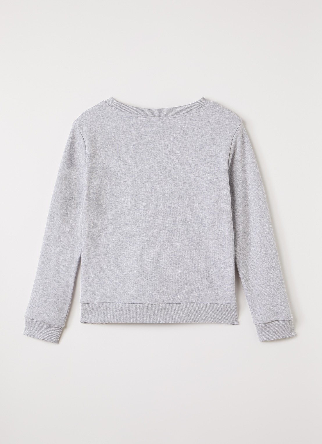 Lacoste French Terry sweater met logo - voorkant 2 grijsmele