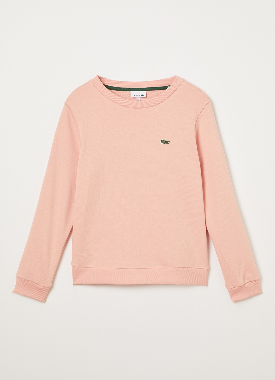 Lacoste French Terry sweater met logo - voorkant 2 zalmroze