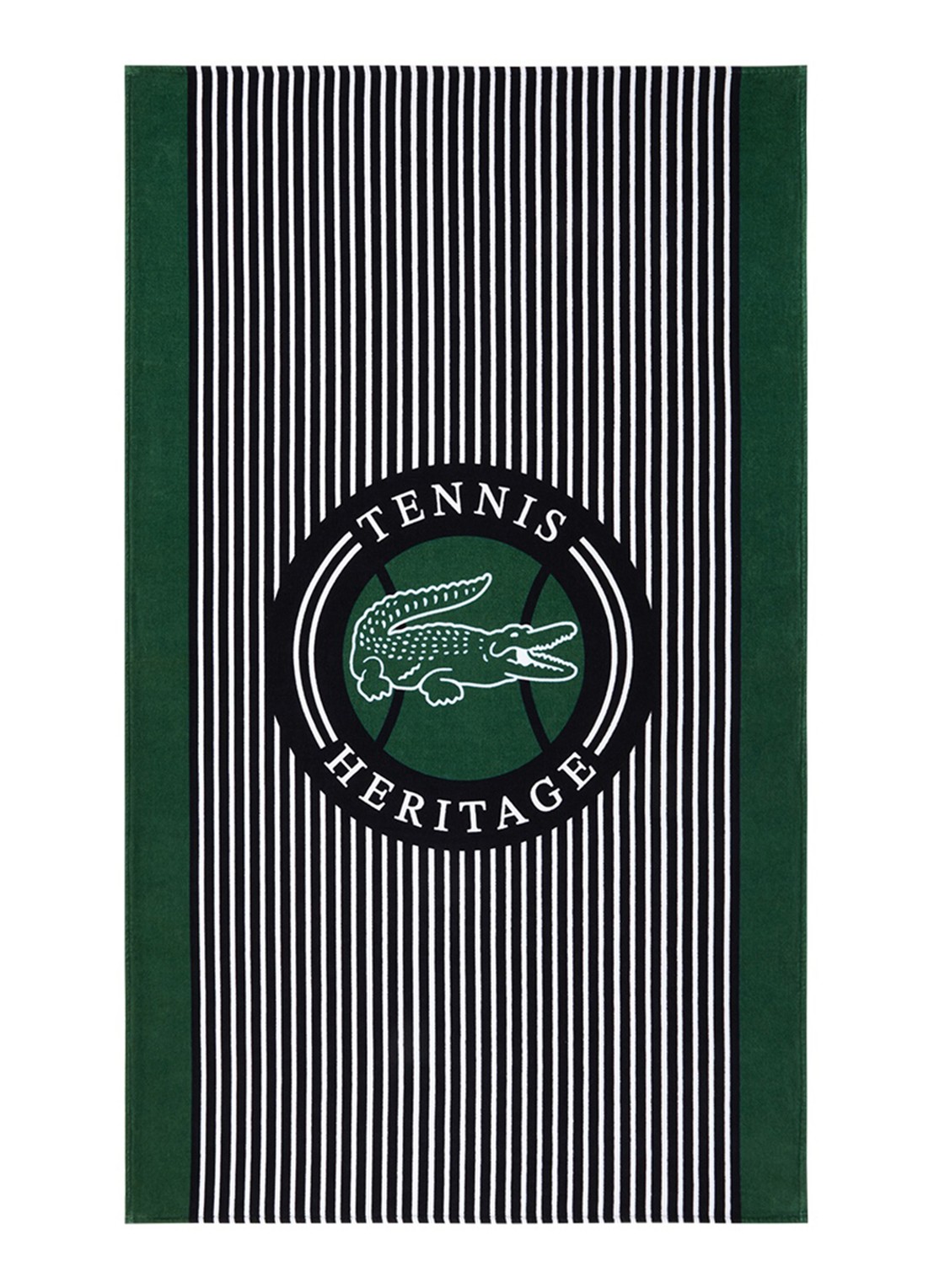 Lacoste L Ace strandlaken - 450 gr/m² - 100 x 170 cm - voorkant 2 bronsgroen