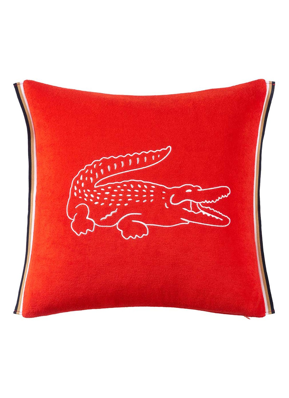 Lacoste L Break sierkussenhoes 45 x 45 cm - voorkant donkerrood