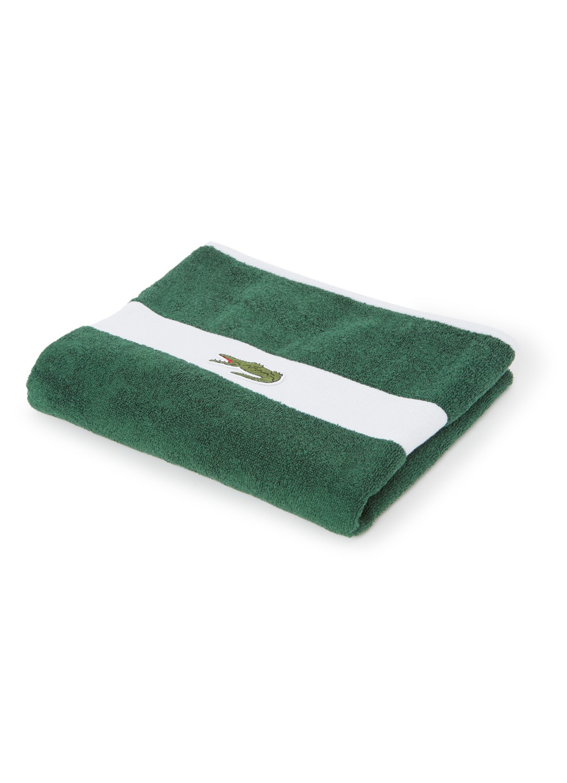 Lacoste L Casual badhanddoek - 450 gr/m² - 55 x 100 cm - voorkant groen