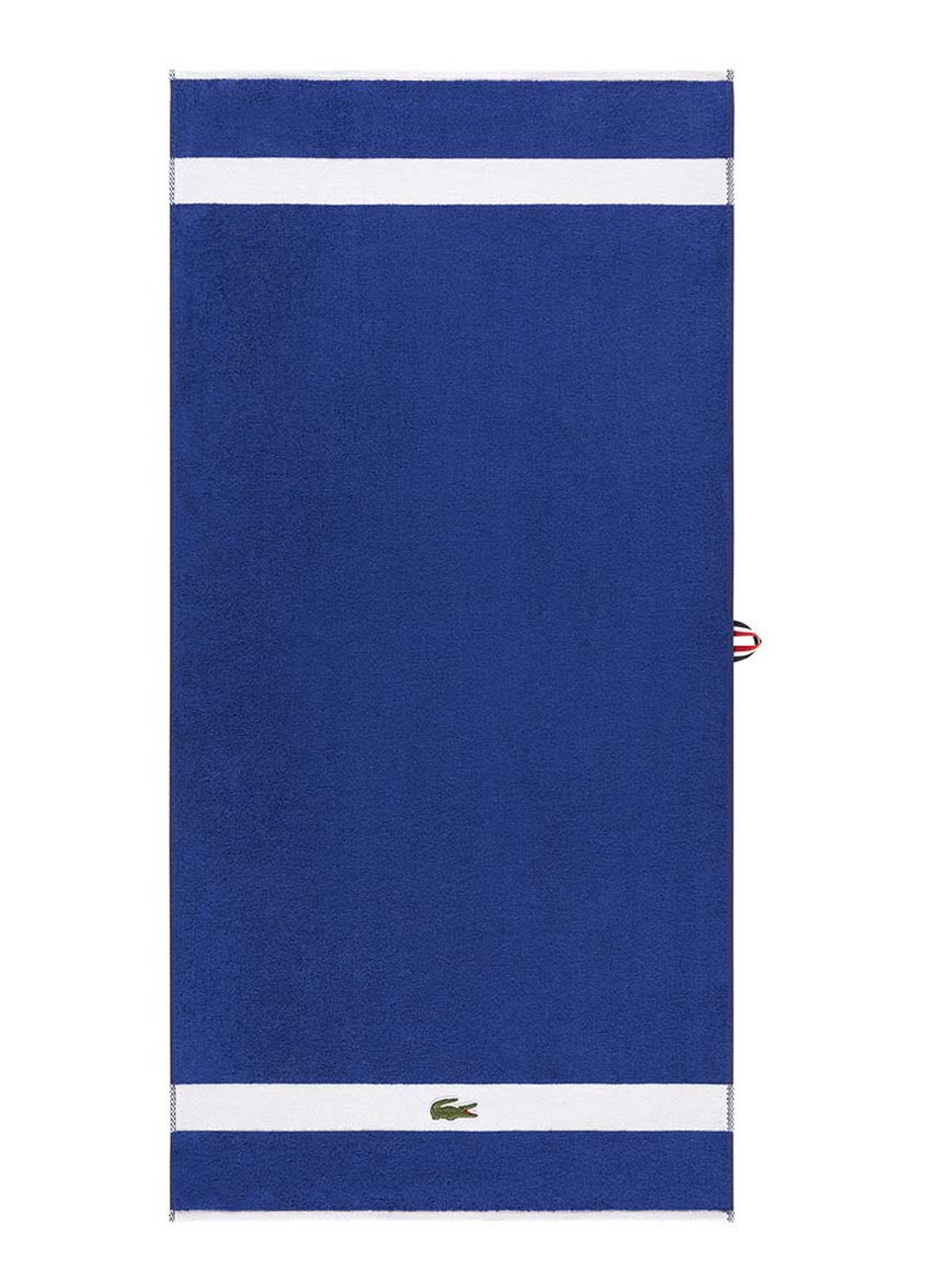 Lacoste L Casual badhanddoek - 450 gr/m² - 55 x 100 cm - voorkant 5 kobaltblauw