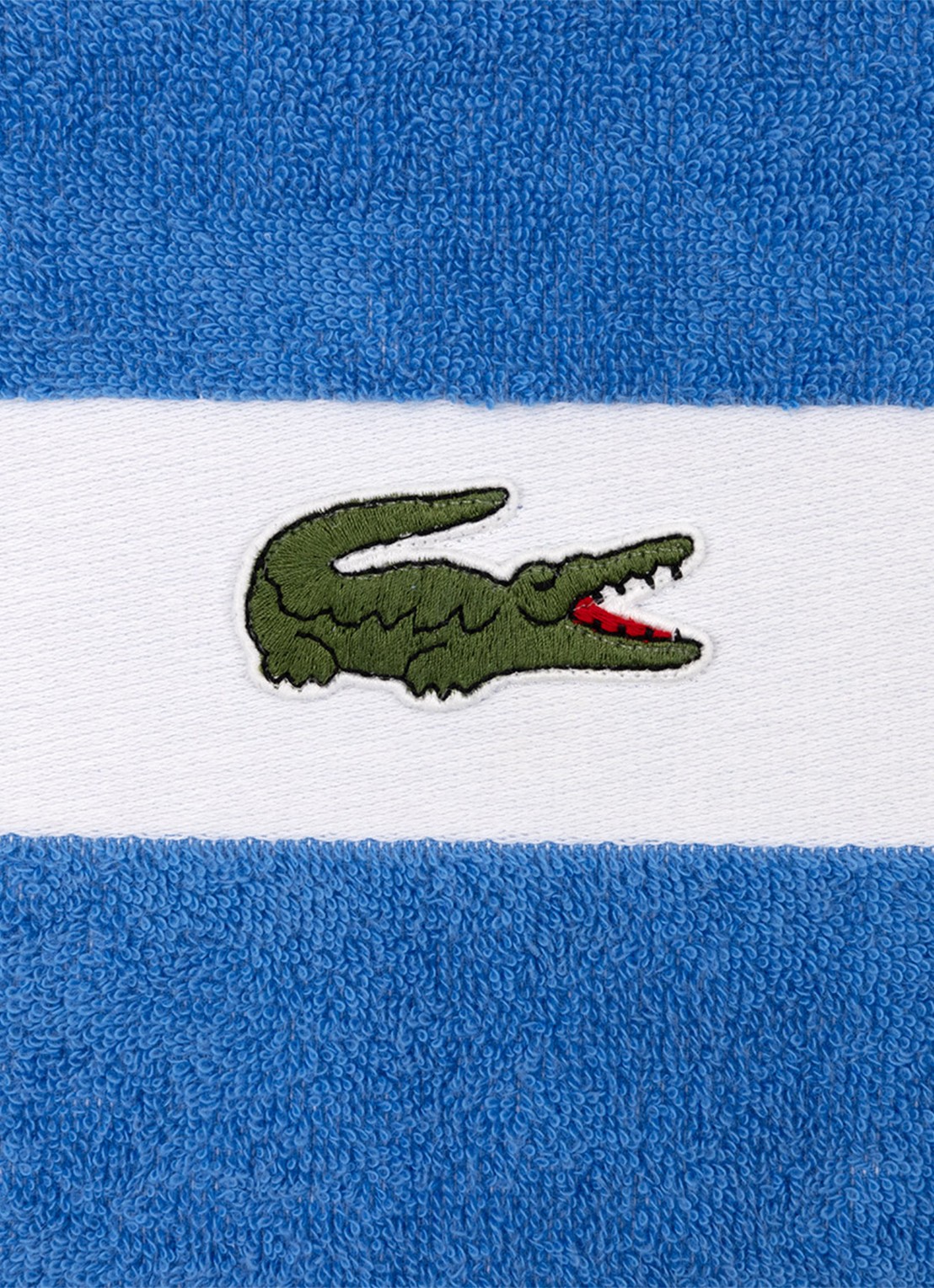 Lacoste L Casual badhanddoek - 450 gr/m² - 55 x 100 cm - voorkant 2 blauw