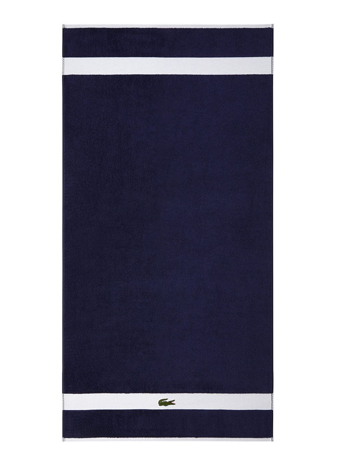 Lacoste L Casual badlaken - 450 gr/m2 - 70 x 140 cm - voorkant blauw
