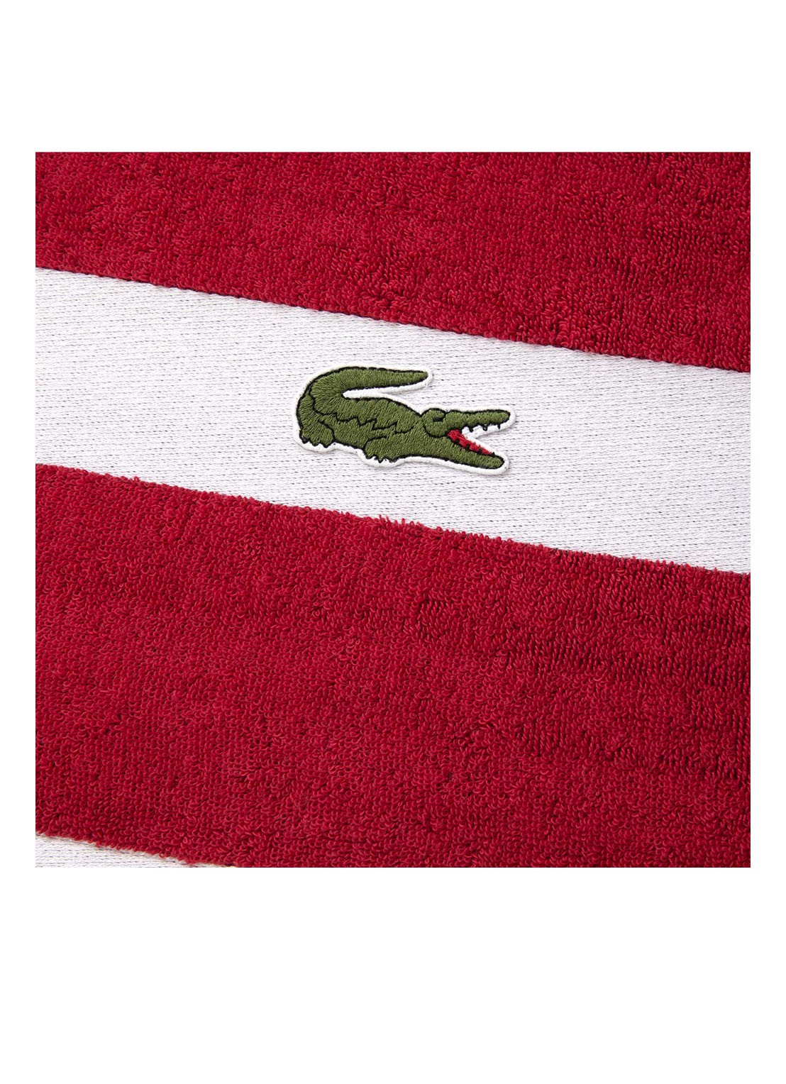 Lacoste L Casual badlaken - 450 gr/m2 - 70 x 140 cm - detail 3 steenrood