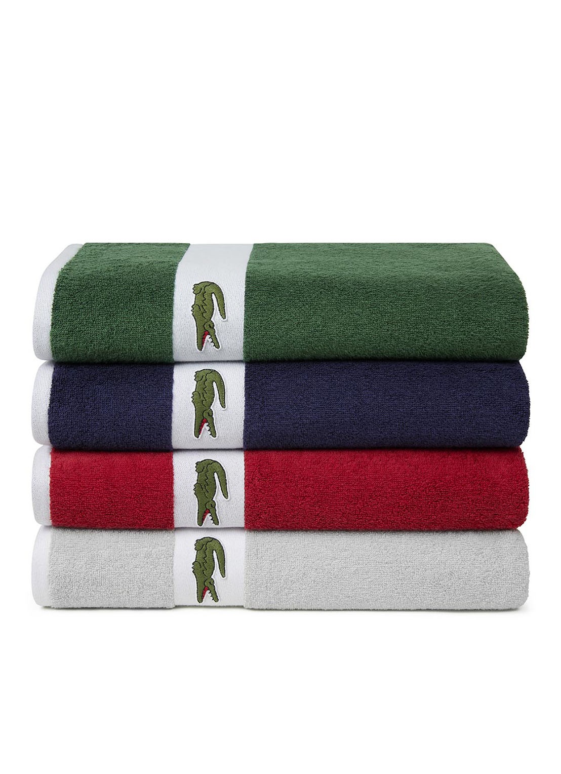 Lacoste L Casual badlaken - 450 gr/m2 - 70 x 140 cm - detail 5 steenrood