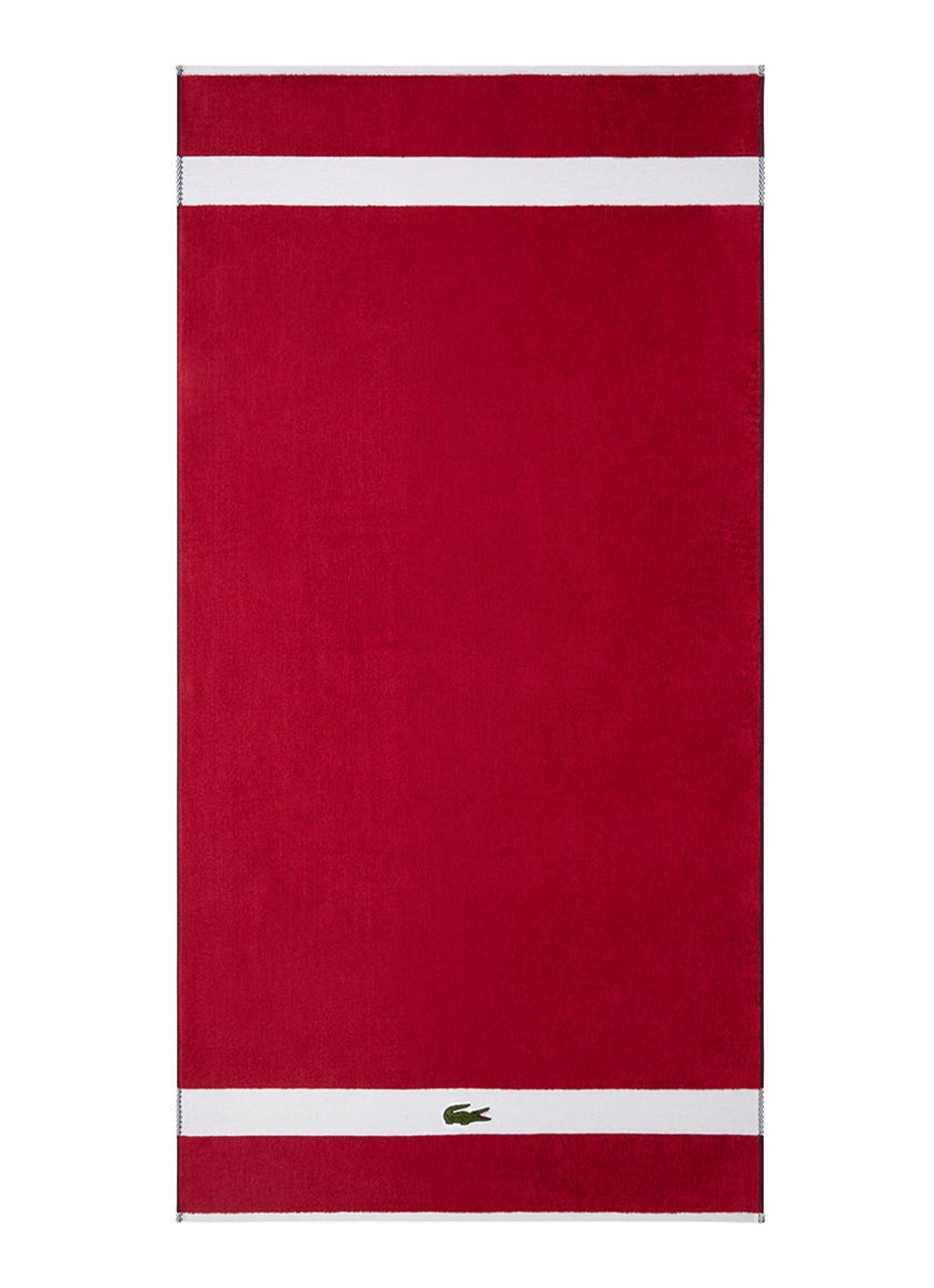Lacoste L Casual badlaken - 450 gr/m2 - 70 x 140 cm - voorkant steenrood