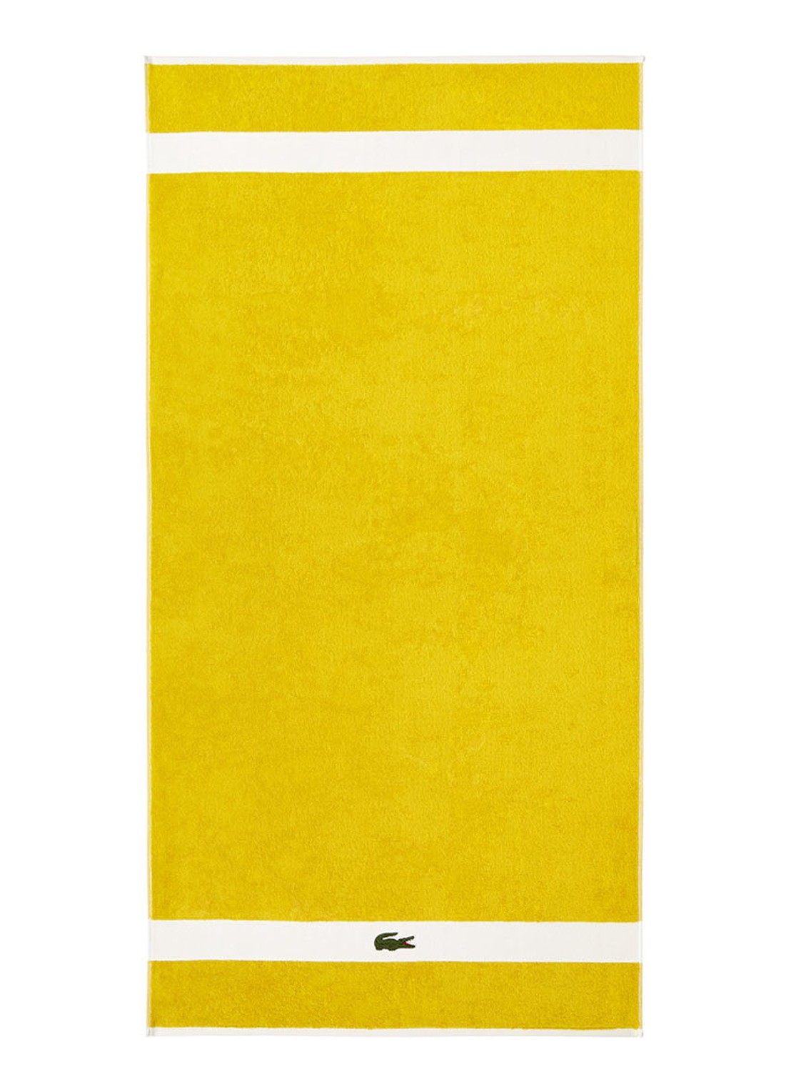 Lacoste L Casual badlaken - 450 gr/m2 - 70 x 140 cm - voorkant 4 geel