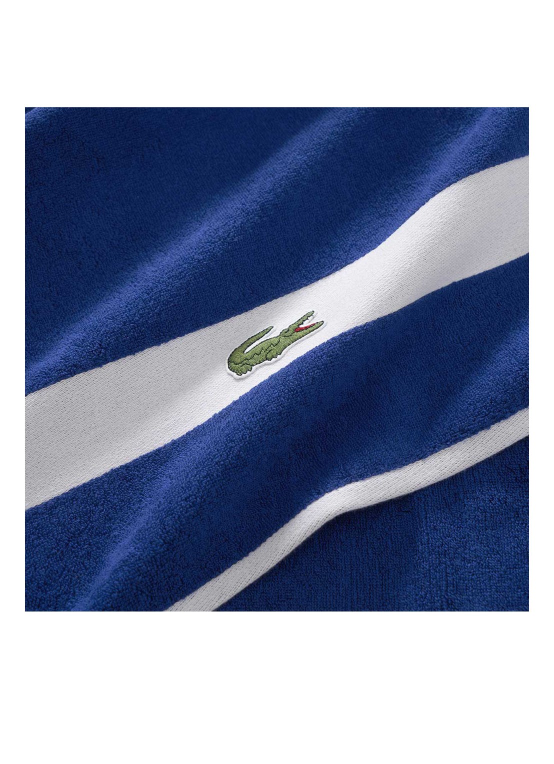 Lacoste L Casual badlaken - 450 gr/m2 - 70 x 140 cm - detail 3 donkerblauw