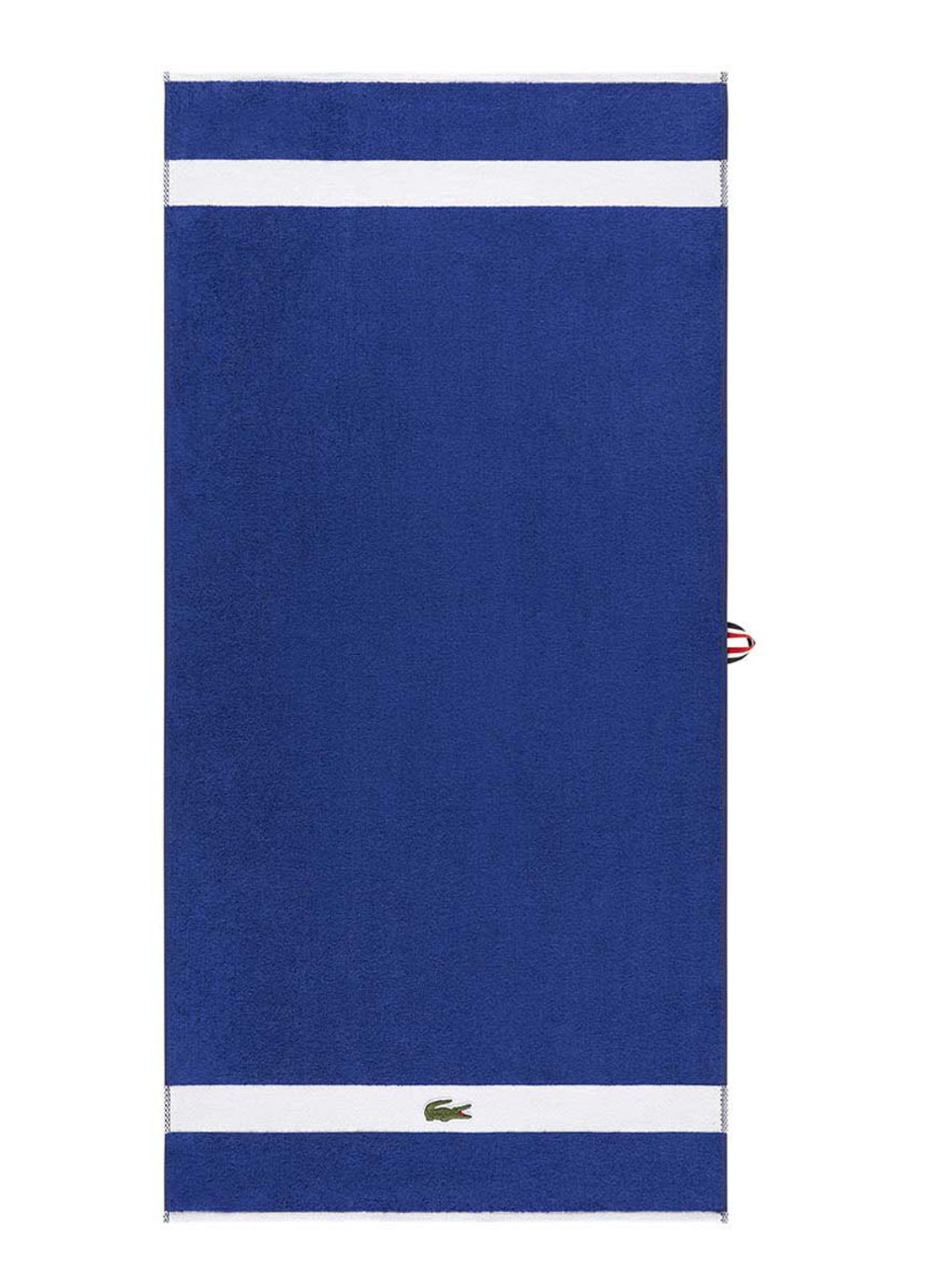 Lacoste L Casual badlaken - 450 gr/m2 - 70 x 140 cm - voorkant donkerblauw