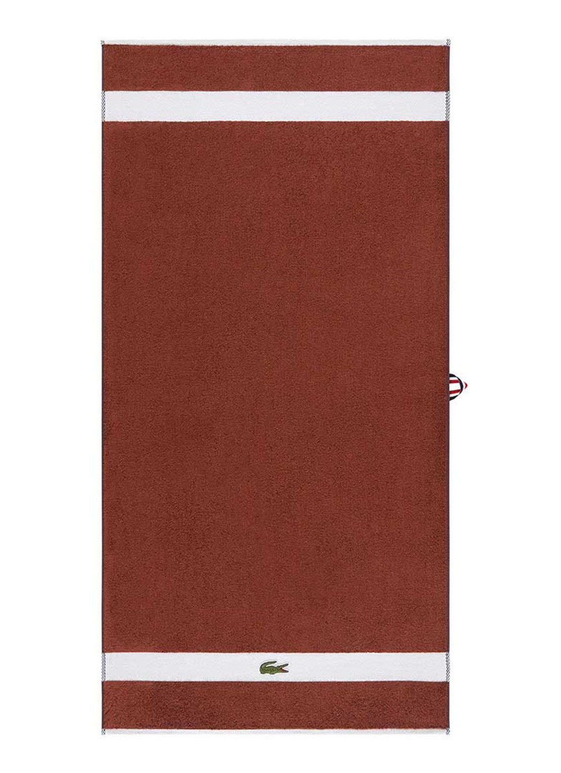 Lacoste L Casual badlaken - 450 gr/m2 - 70 x 140 cm - voorkant 5 bordeauxrood