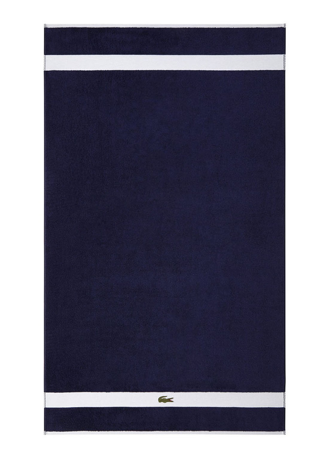 Lacoste L Casual badlaken - 450 gr/m2 - 90 x 150 cm - voorkant blauw